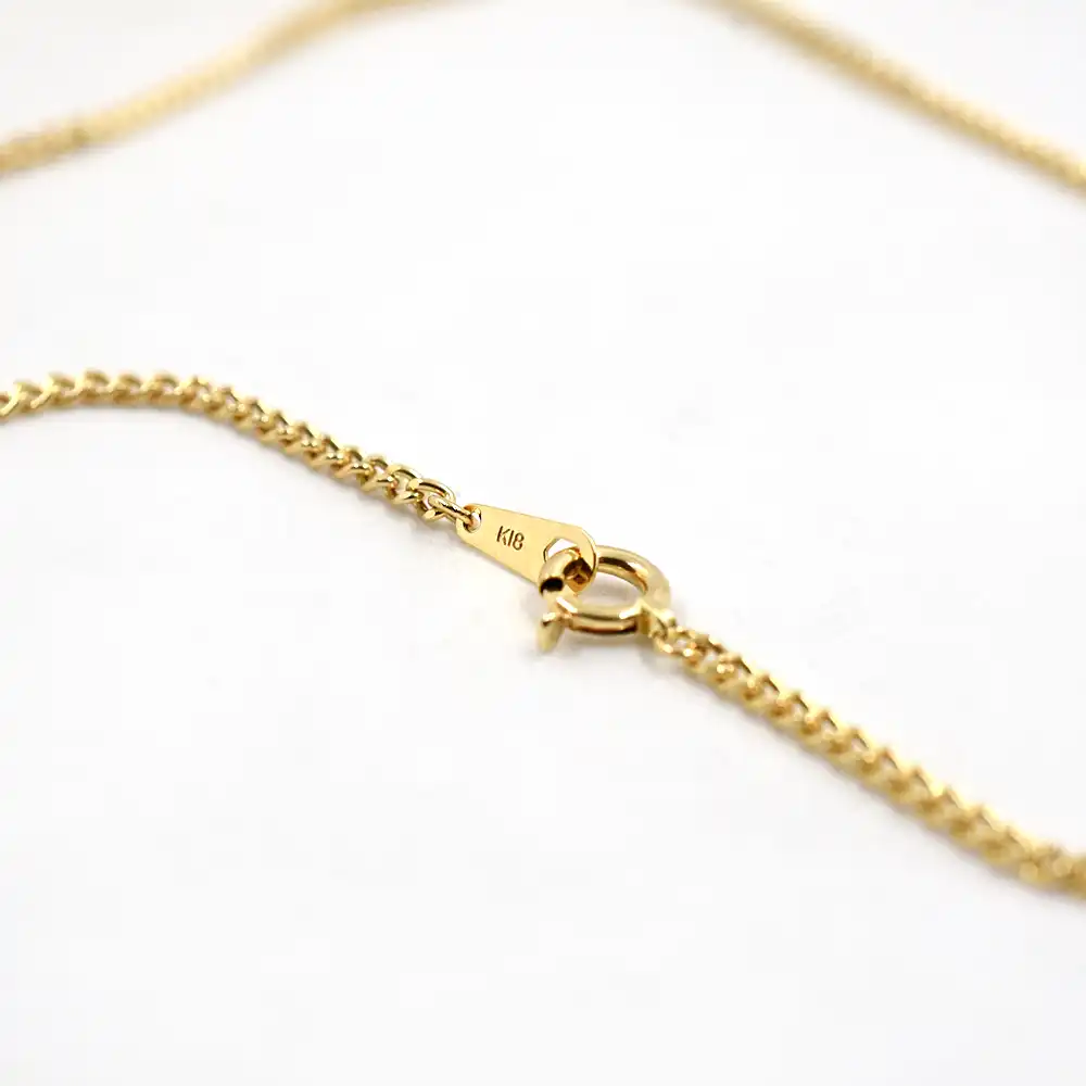 地金型3:6380 ネックレス チェーン ゴールド 18金(K18)中空キヘイ050 全長約45cm 重量 約2.5g K18刻印入り