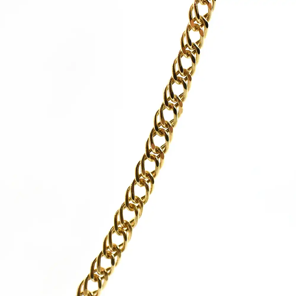 地金型4:6382 ネックレス チェーン ゴールド 18金(K18)中空ダブルキヘイ050 全長約45cm 重量 約3.5g K18刻印入り