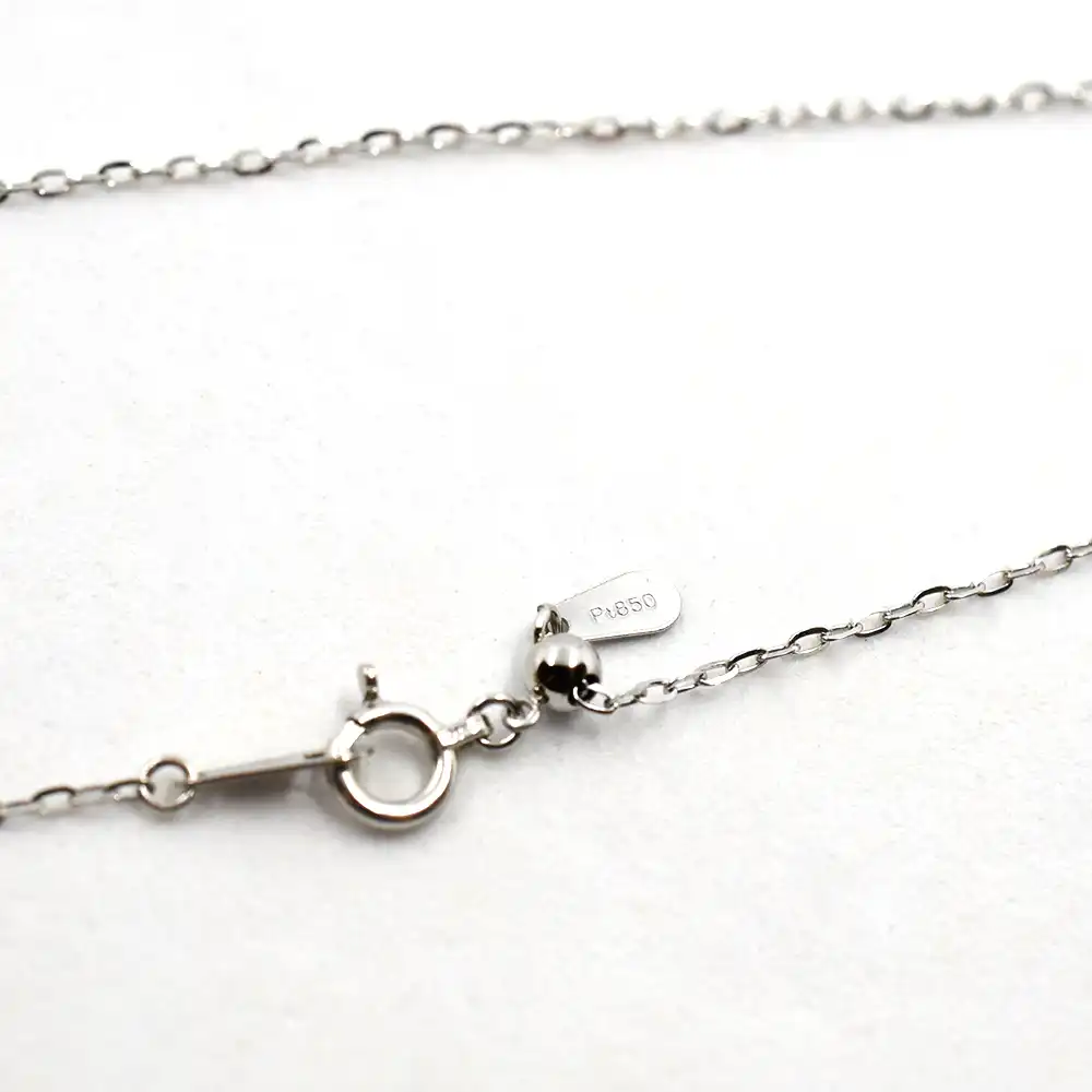 地金型2:6383 ネックレス チェーン プラチナ (Pt850)幅約1mm 全長約45cm 重量 約1.6g Pt850刻印入り