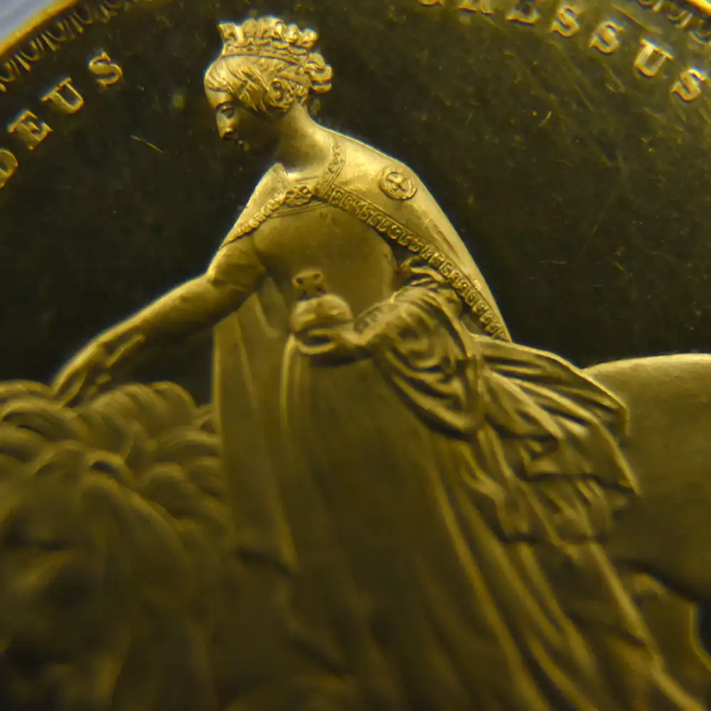 アンティークコインs12：2155 1839 ヴィクトリア女王 ウナ＆ライオン 5ポンド金貨 PCGS PR63DC【R2】