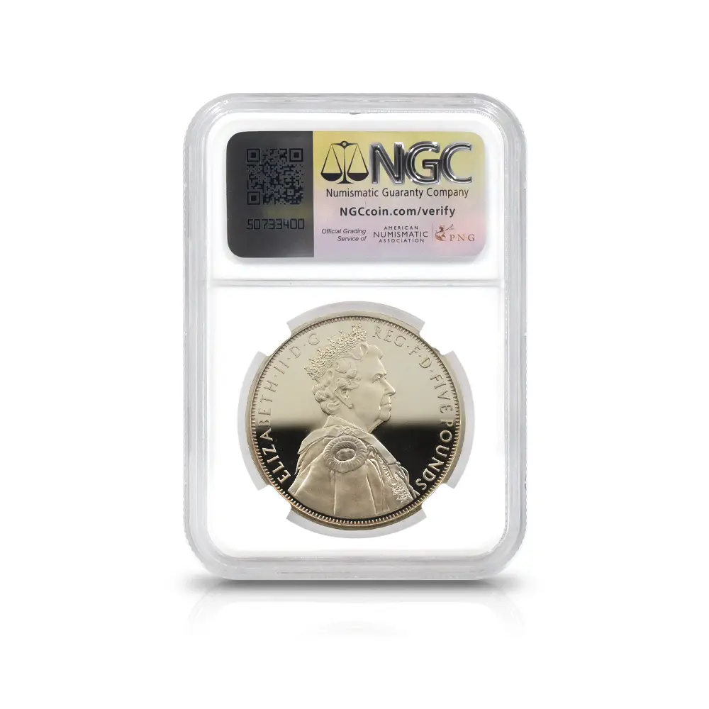 モダンコイン5：6385 2012 エリザベス2世 即位60周年記念 ダイアモンドジュビリー 5ポンド銀貨 NGC PF69UC