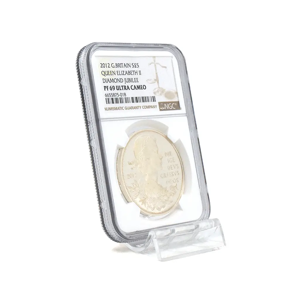 モダンコイン6：6385 2012 エリザベス2世 即位60周年記念 ダイアモンドジュビリー 5ポンド銀貨 NGC PF69UC