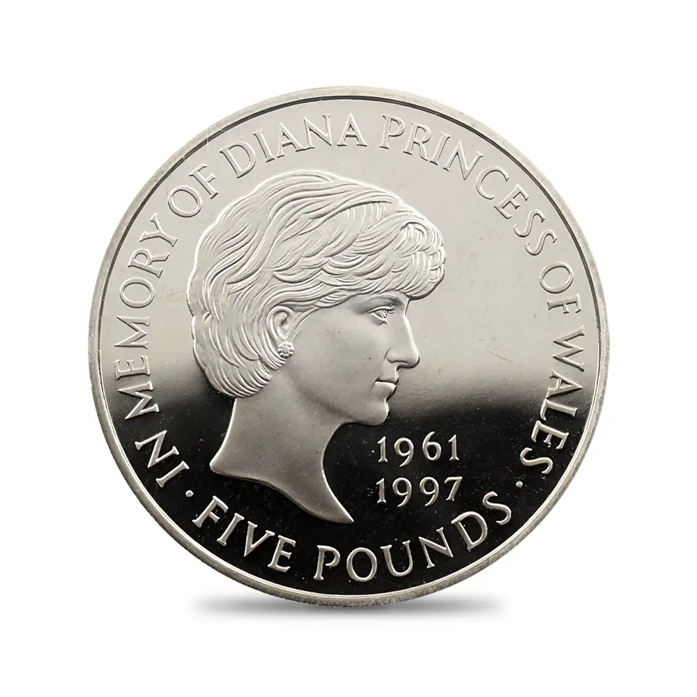 モダンコイン2:6403 1999 エリザベス2世 ダイアナ妃追悼記念 5ポンド白銅貨 PCGS PR69DC S-L6