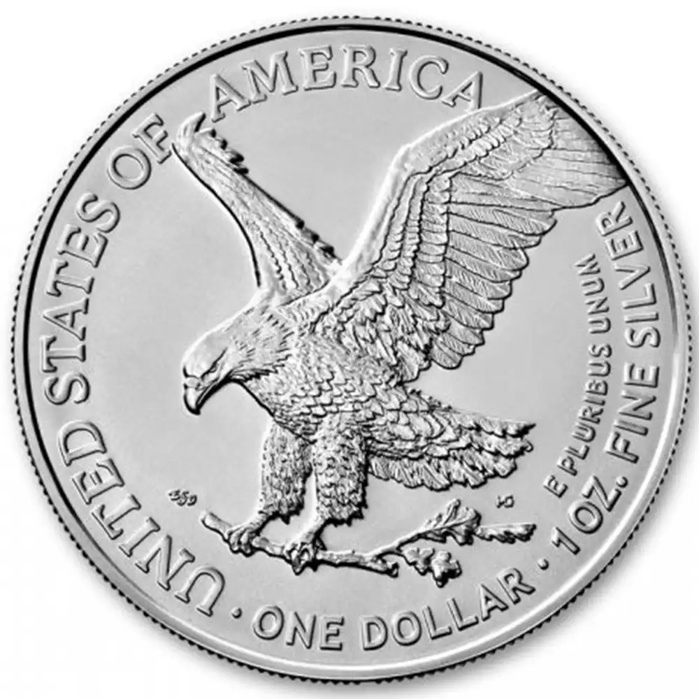 地金型3：2297 アメリカ 2022 イーグル 1ドル 1オンス 銀貨 【1枚】 (コインケース付き)