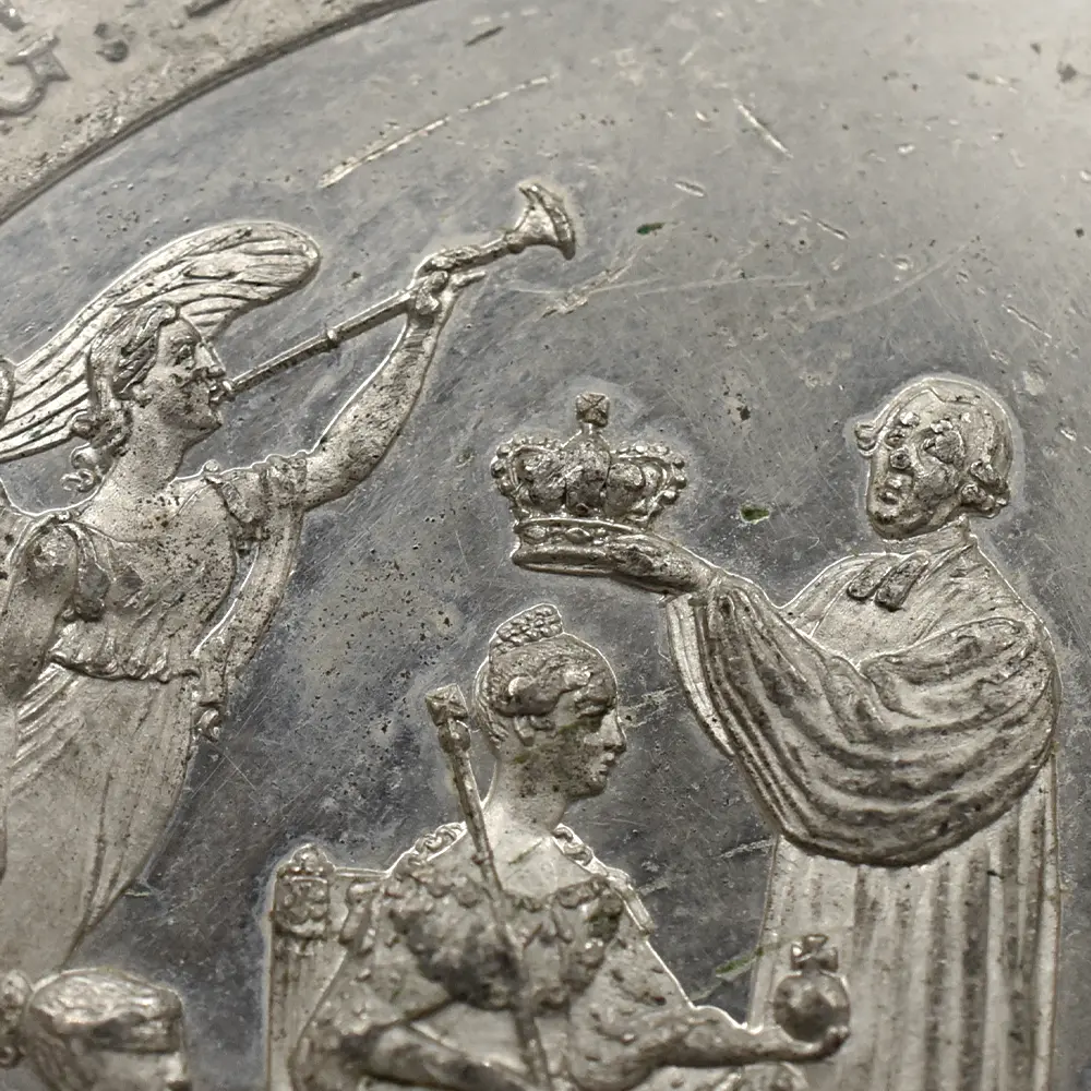 メダル10：5041 1838 ヴィクトリア女王 戴冠記念 錫メダル PCGS SP58 BHM-1807