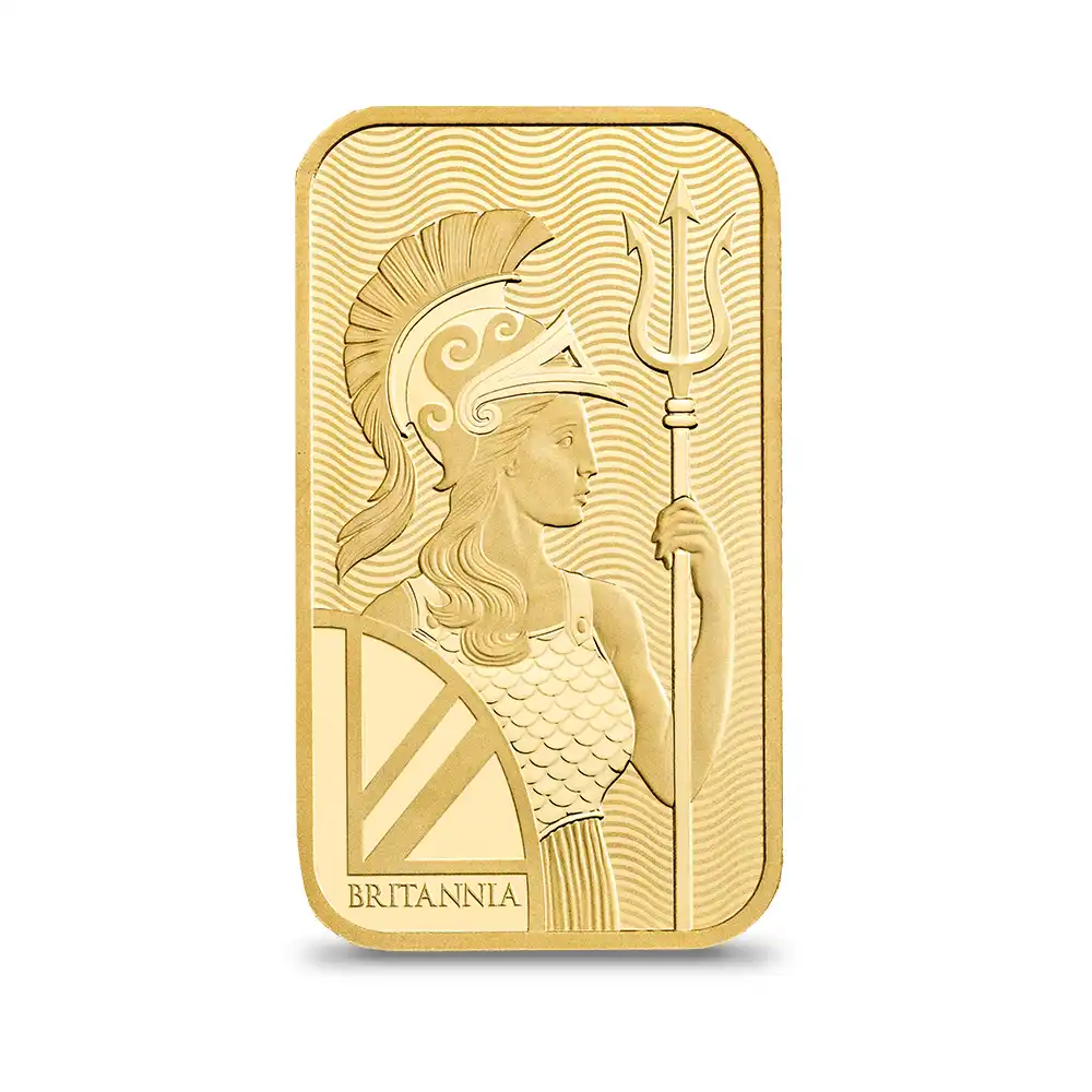 地金型2:2145 イギリス ブリタニア 金の延べ板 100グラム(100g) 【1本】 (ブリスターパック付き)