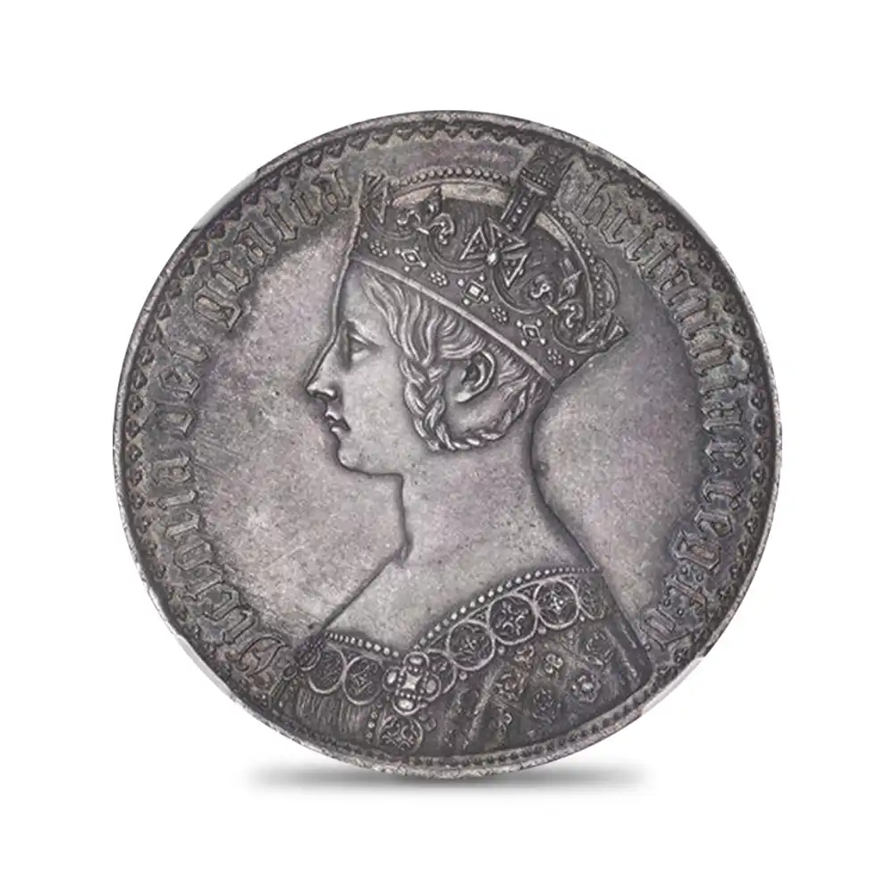 アンティークコイン2：2082 1847 ヴィクトリア女王 ゴチッククラウン銀貨 アンデシモエッジ NGC PF62【ご予約承り品】