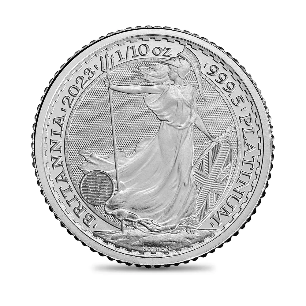 地金型2:6412 イギリス 2023 チャールズ3世 ブリタニア 10ポンド 1/10オンス プラチナ貨 【1枚】 (コインケース付き)