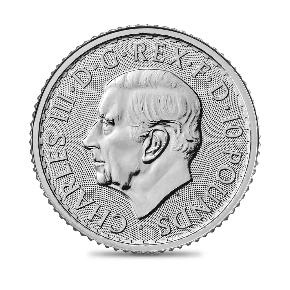 地金型3:6412 イギリス 2023 チャールズ3世 ブリタニア 10ポンド 1/10オンス プラチナ貨 【1枚】 (コインケース付き)