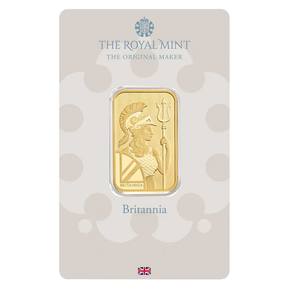 地金型4：6416 【R-TRUST様専用・300円割引後価格】 イギリス ブリタニア 金の延べ板 20グラム(20g) 【1本】 (ブリスターパック付き)