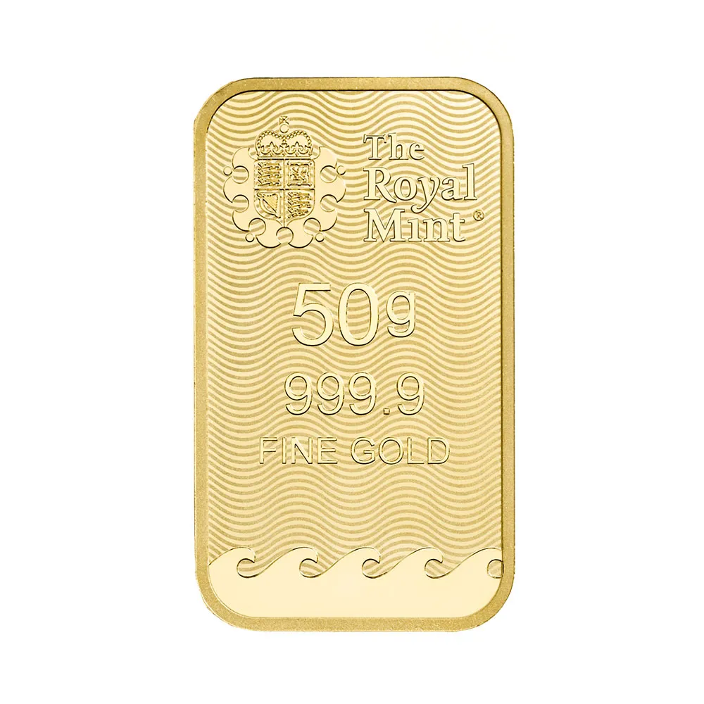 地金型3：6417 【R-TRUST様専用・800円割引後価格】 イギリス ブリタニア 金の延べ板 50グラム(50g) 【1本】 (ブリスターパック付き)