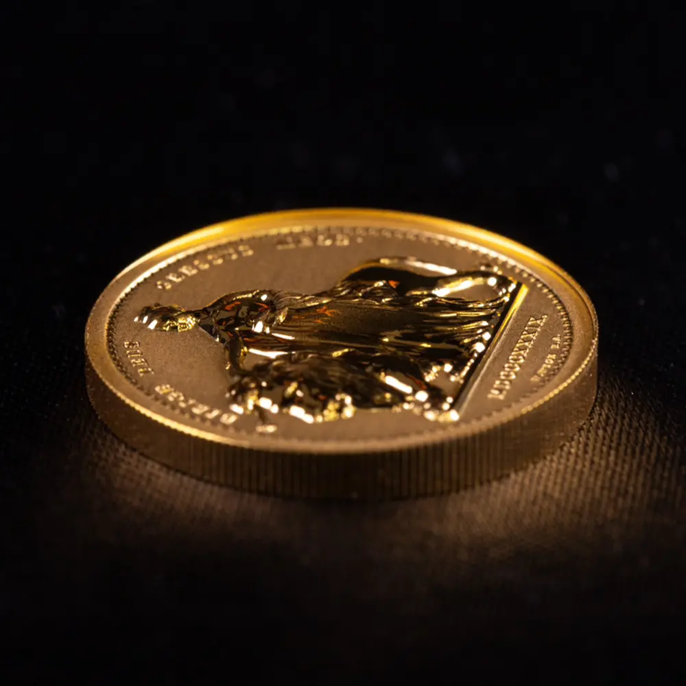 モダンコイン4:6393 オルダニー島 2025 チャールズ3世 ウナ&ライオン ウルトラハイレリーフ 1/2オンスリバースプルーフ金貨 発行即日鑑定品 NGC PF70UC 箱付き【ご予約承り品】納期約1~2か月