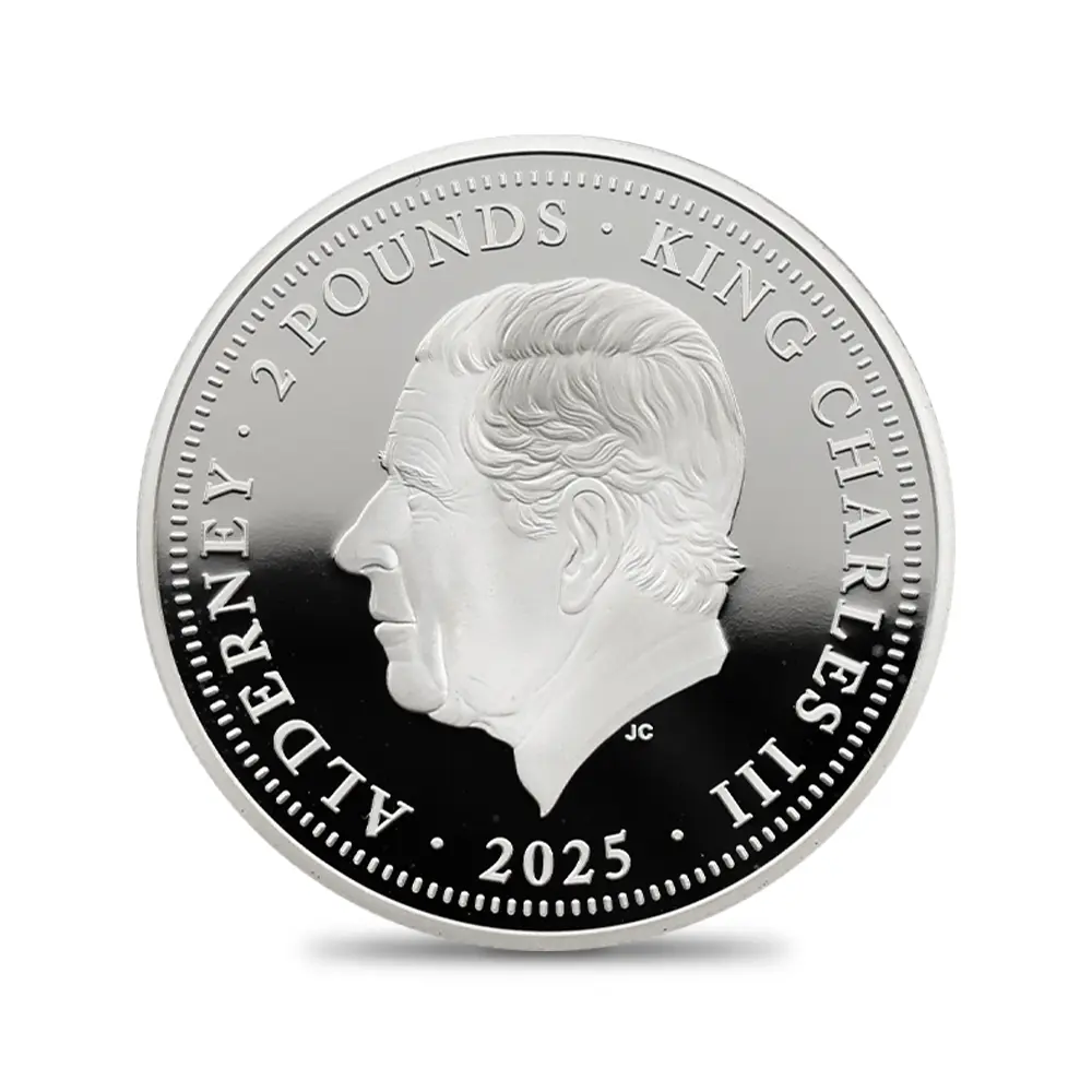 モダンコイン3:6389 オルダニー島 2025 チャールズ3世 ウナ&ライオン ウルトラハイレリーフ 1オンスプルーフ銀貨 発行即日鑑定品 NGC PF70UC 箱付き【ご予約承り品】納期約1~2か月