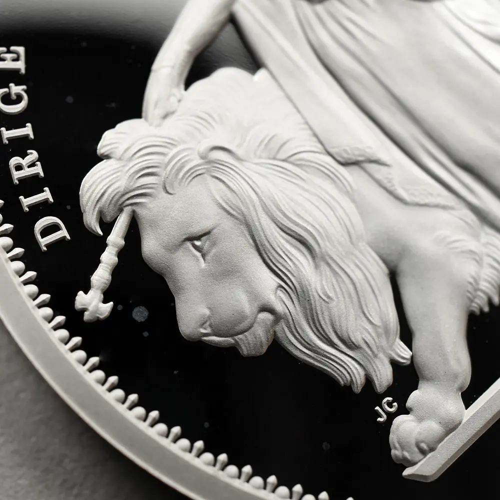 モダンコイン7:6389 オルダニー島 2025 チャールズ3世 ウナ&ライオン ウルトラハイレリーフ 1オンスプルーフ銀貨 発行即日鑑定品 NGC PF70UC 箱付き【ご予約承り品】納期約1~2か月