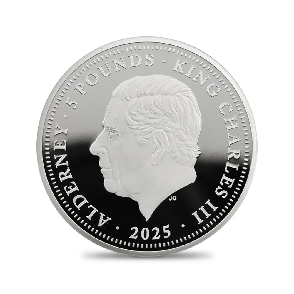 モダンコイン3:6390 オルダニー島 2025 チャールズ3世 ウナ&ライオン ウルトラハイレリーフ 2オンスプルーフ銀貨 発行即日鑑定品 NGC PF70UC 箱付き【ご予約承り品】納期約1~2か月