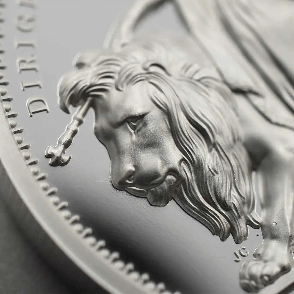 モダンコイン7:6390 オルダニー島 2025 チャールズ3世 ウナ&ライオン ウルトラハイレリーフ 2オンスプルーフ銀貨 発行即日鑑定品 NGC PF70UC 箱付き【ご予約承り品】納期約1~2か月