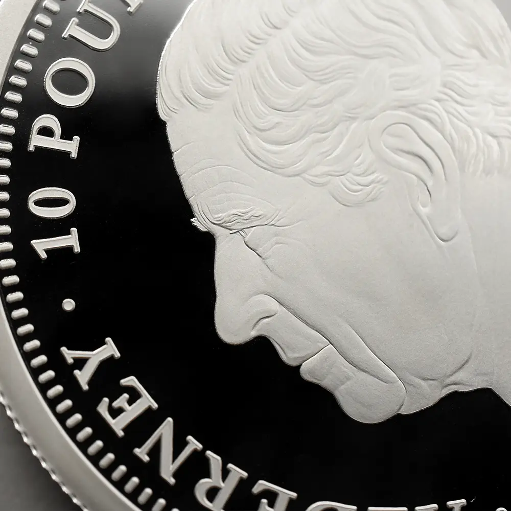 モダンコイン9:6391 オルダニー島 2025 チャールズ3世 ウナ&ライオン ウルトラハイレリーフ 5オンスプルーフ銀貨 発行即日鑑定品 NGC PF70UC 箱付き【ご予約承り品】納期約1~2か月