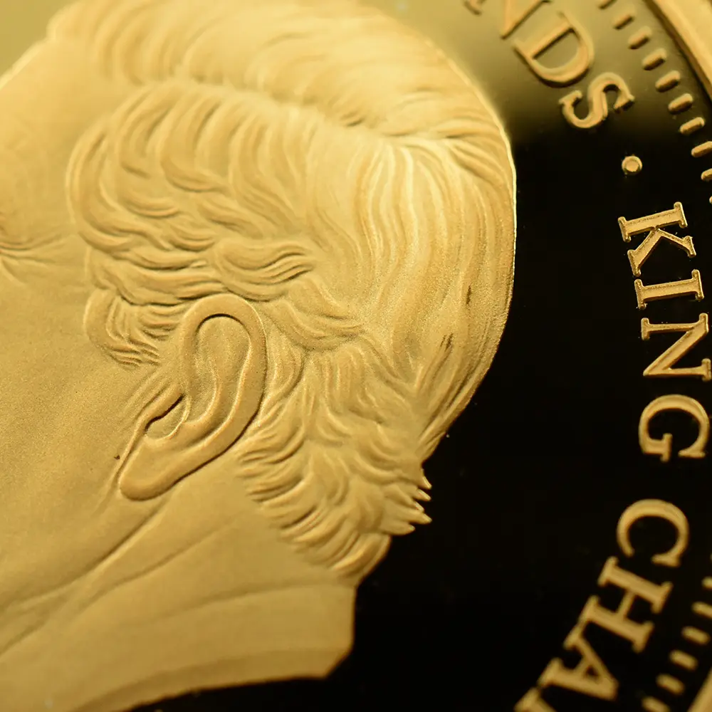 モダンコイン8:6394 オルダニー島 2025 チャールズ3世 ウナ&ライオン ウルトラハイレリーフ 1オンスプルーフ金貨 発行即日鑑定品 NGC PF70UC 箱付き【ご予約承り品】納期約1~2か月