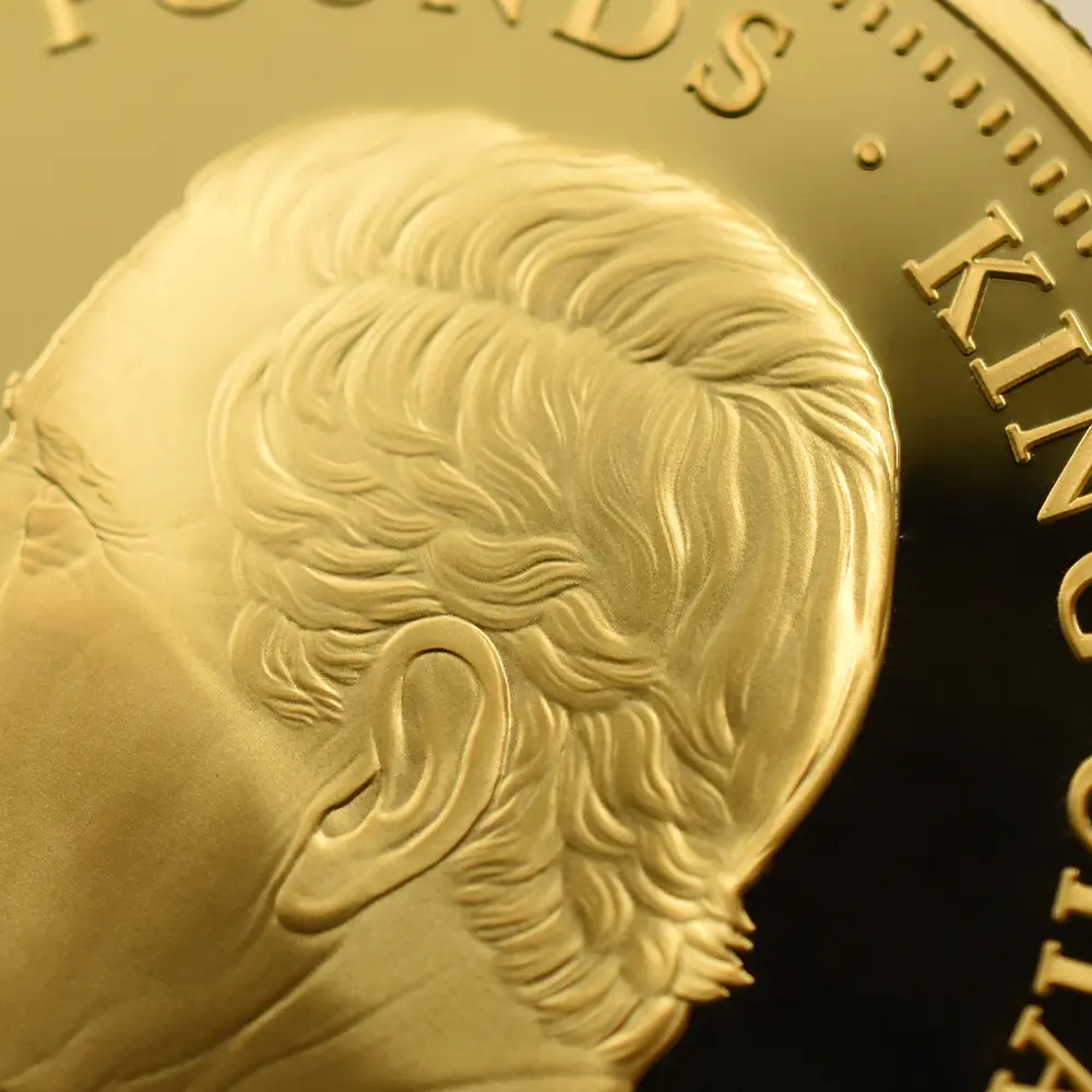 モダンコイン12:6396 オルダニー島 2025 チャールズ3世 ウナ&ライオン ウルトラハイレリーフ 500ポンド5オンスプルーフ金貨 発行即日鑑定品 NGC PF70UC 箱付き