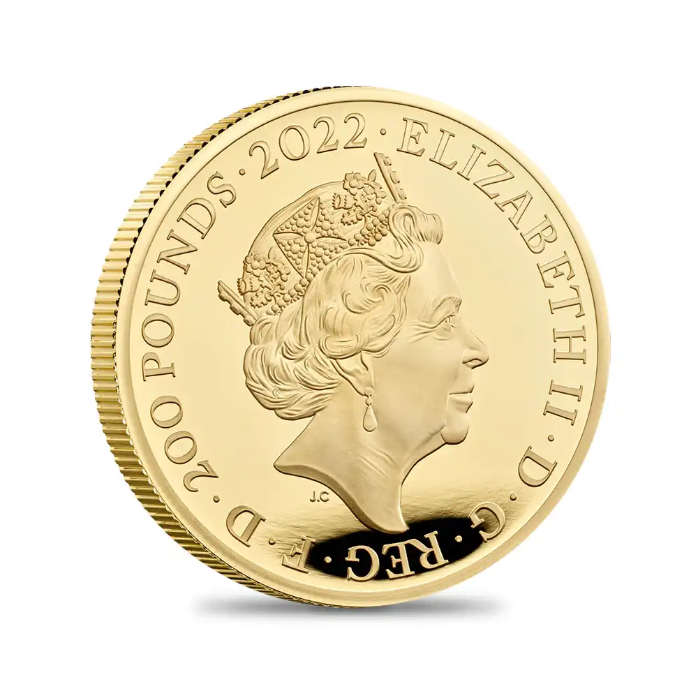 モダンコインs3：1707 2022 エリザベス2世 ケンブリッジ公爵ウィリアム誕生40周年記念 200ポンド2オンスプルーフ金貨 未鑑定 箱付き【ご予約承り品】