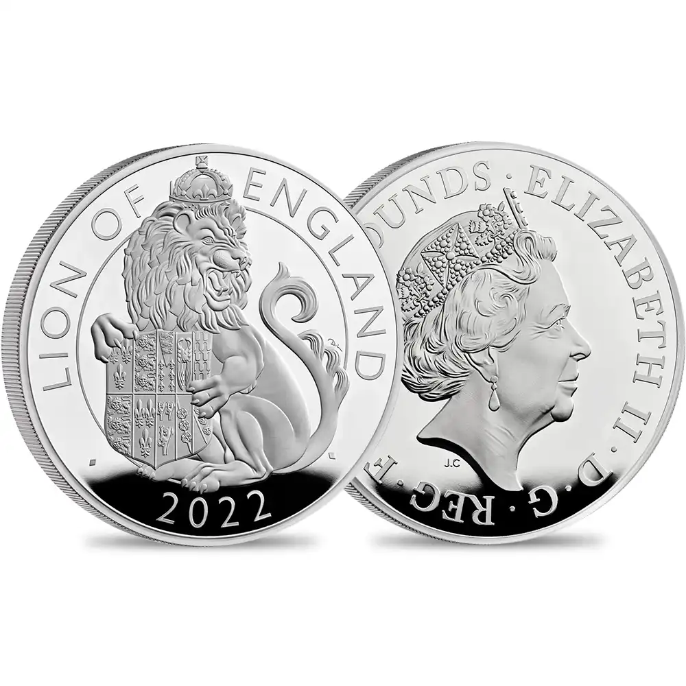 送料0円 イギリス エリザベス2世 1ポンド銀貨 2009 KM1113a 王室紋章