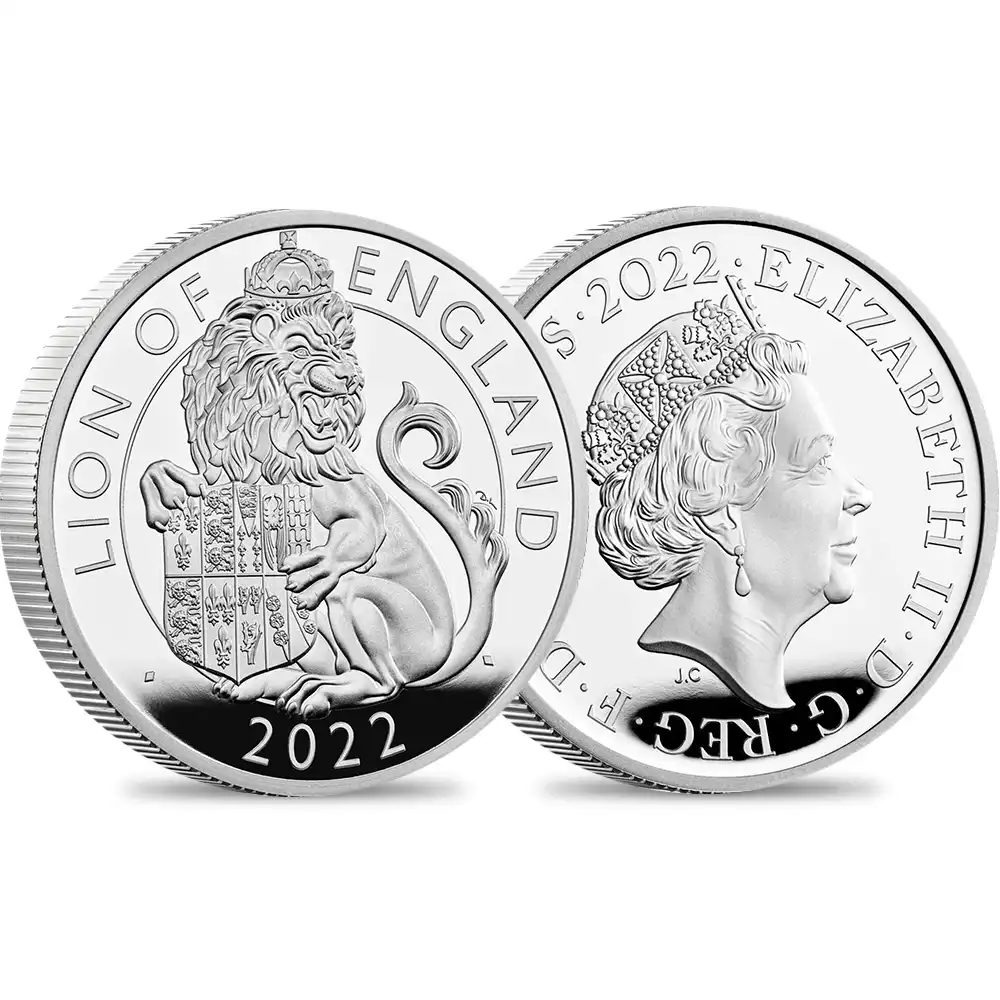 女王陛下エリザベス2世2022英国£ 5シルバープルーフコイン-