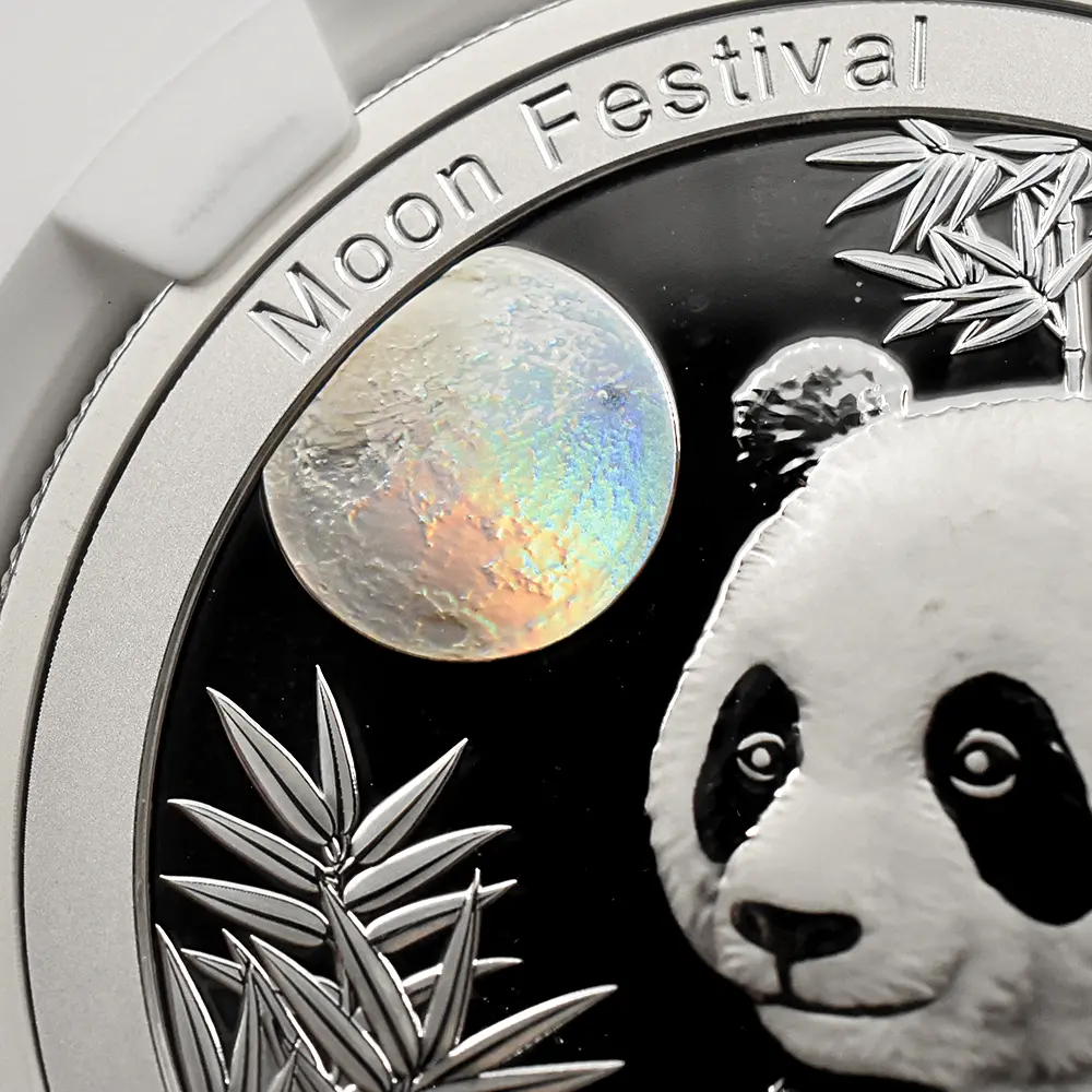 メダル12：6433 中国 2020-2024 パンダ 中秋節 1オンス銀メダル 5枚セット NGC PF70UC 箱付き