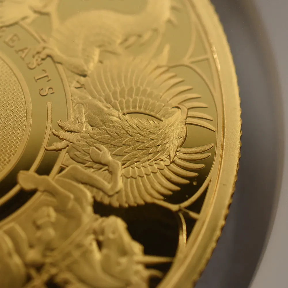 モダンコイン12:6436 2021 エリザベス2世 クイーンズビースト コンプリーター 英国王室の十大守護獣 100ポンド1オンス金貨 NGC PF70UC 箱付き