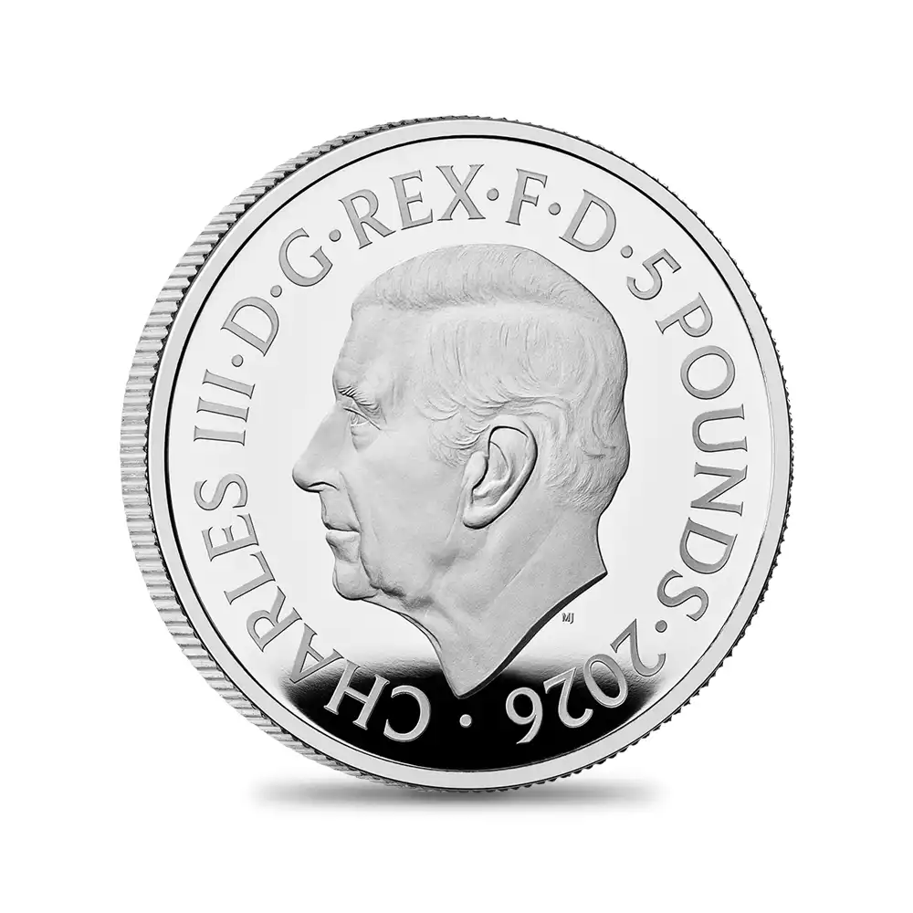 モダンコイン3:6438 【鑑定オプション無し】2026 チャールズ3世 エリザベス2世のコイン肖像シリーズ 第二弾 ヤングエリザベス 5ポンドプルーフ銀貨 未鑑定 箱付き【ご予約承り品】
