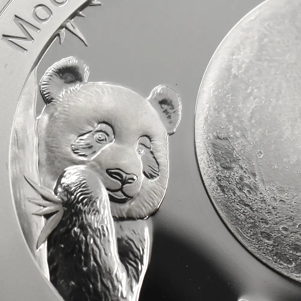 地金型10:6444 中国 2020-2024 パンダ 中秋節 2オンス銀メダル 5枚セット 未鑑定【5枚】 (コインケース付き)