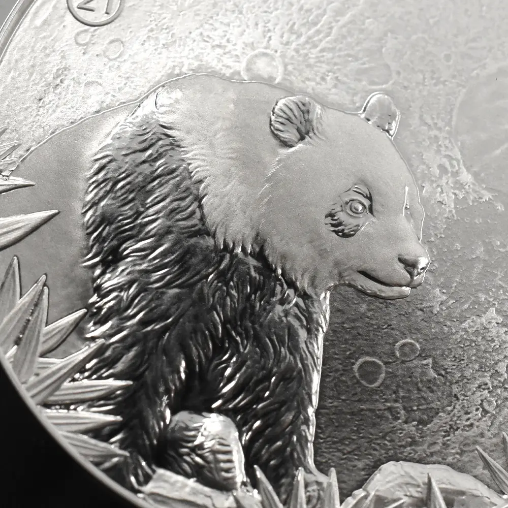 地金型9:6444 中国 2020-2024 パンダ 中秋節 2オンス銀メダル 5枚セット 未鑑定【5枚】 (コインケース付き)