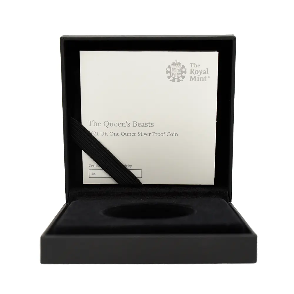 モダンコイン6:6445 2021 エリザベス2世 クイーンズビースト コンプリーター 英国王室の十大守護獣 2ポンド1オンス銀貨 NGC PF70UC 箱付き