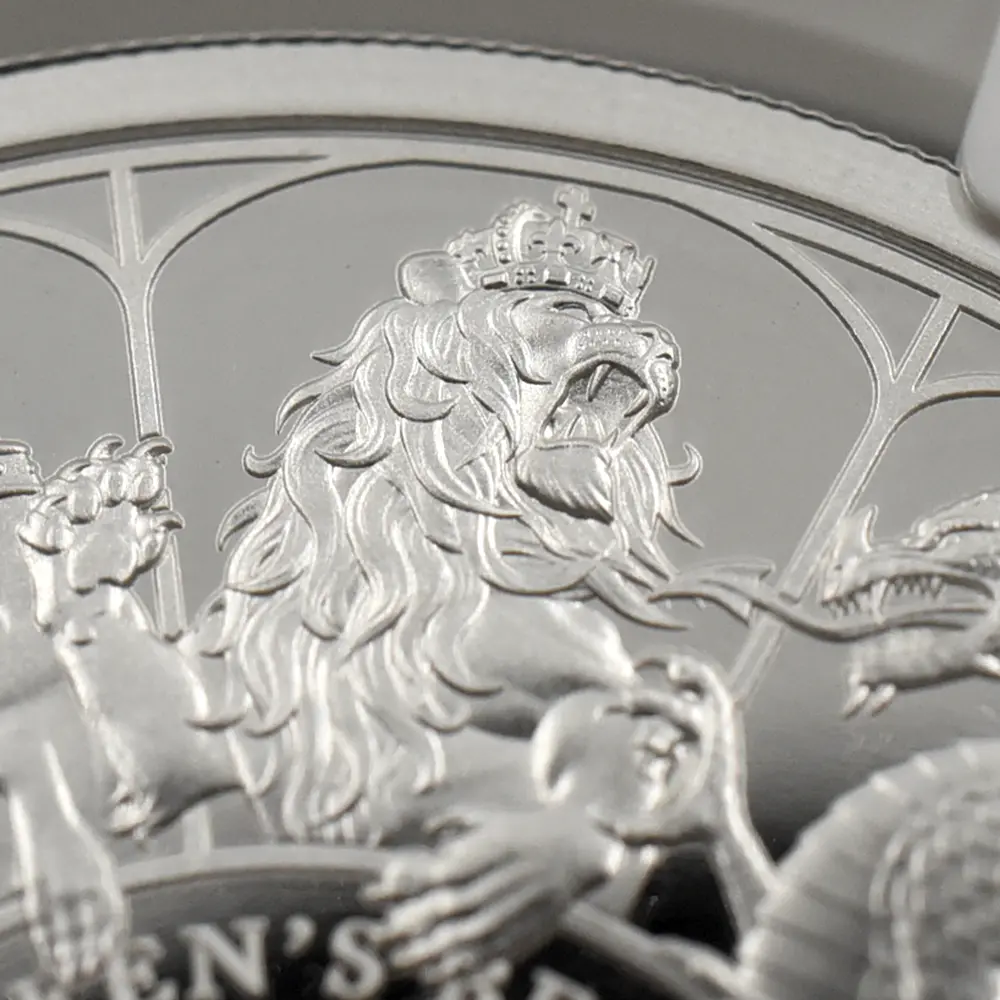 モダンコイン8:6445 2021 エリザベス2世 クイーンズビースト コンプリーター 英国王室の十大守護獣 2ポンド1オンス銀貨 NGC PF70UC 箱付き