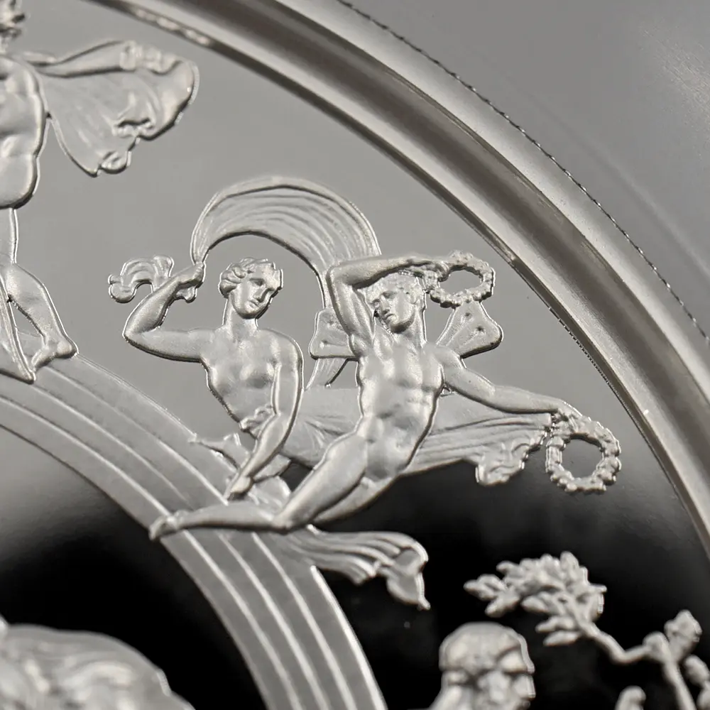 モダンコイン12:6446 2024 チャールズ3世 ワーテルロー・メダル - 連合国代表 10ポンド5オンス銀貨 ファーストリリース NGC PF70UC 箱付き