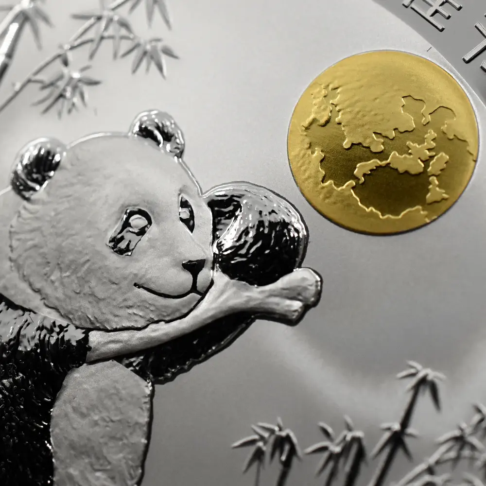 地金型13:6450 中国 2015-2019 パンダ 中秋節 1オンス銀メダル 5枚セット 未鑑定