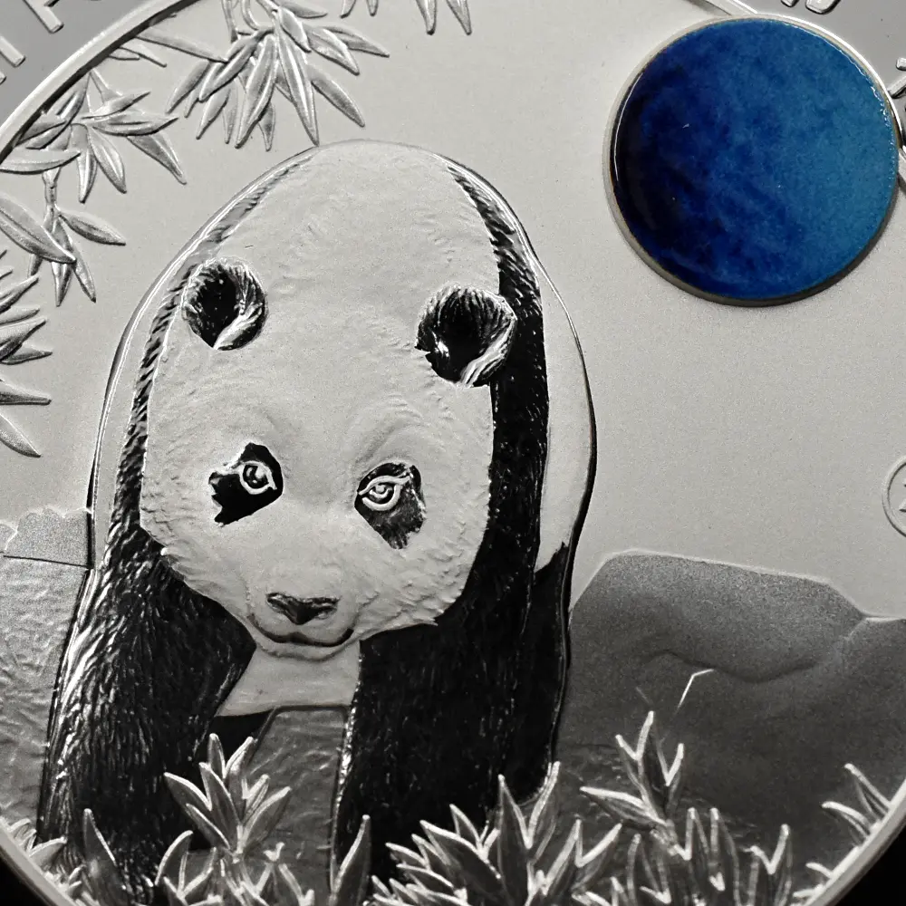 地金型13：6451 中国 2020-2024 パンダ 中秋節 1オンス銀メダル 5枚セット 未鑑定