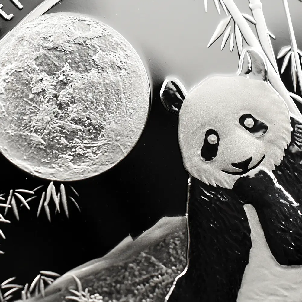 地金型23:6452 中国 2015-2024 パンダ 中秋節 1オンス銀メダル 10枚セット 未鑑定