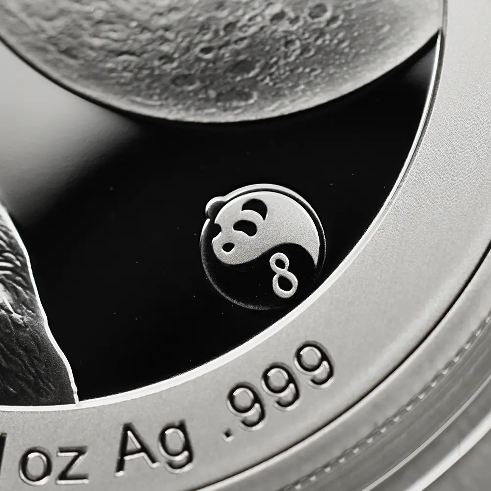 地金型26:6452 中国 2015-2024 パンダ 中秋節 1オンス銀メダル 10枚セット 未鑑定