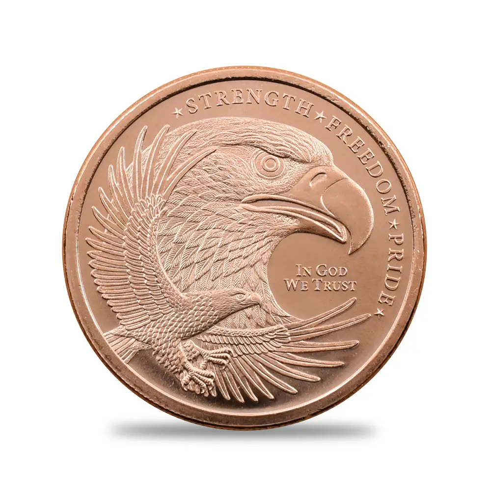 地金型2：3825 アメリカ イーグル 1オンス 銅メダル 【1枚】 (コインケース付き)
