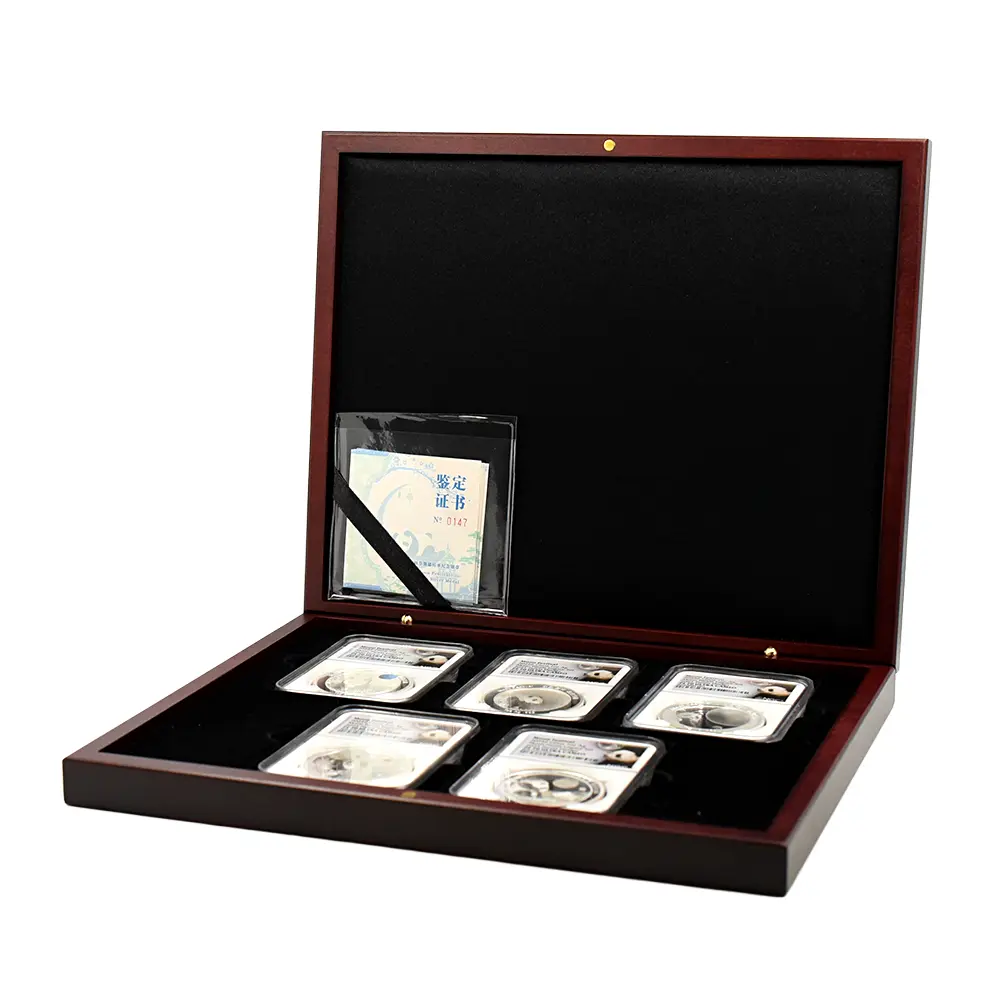 メダル8：6433 中国 2020-2024 パンダ 中秋節 1オンス銀メダル 5枚セット NGC PF70UC 箱付き
