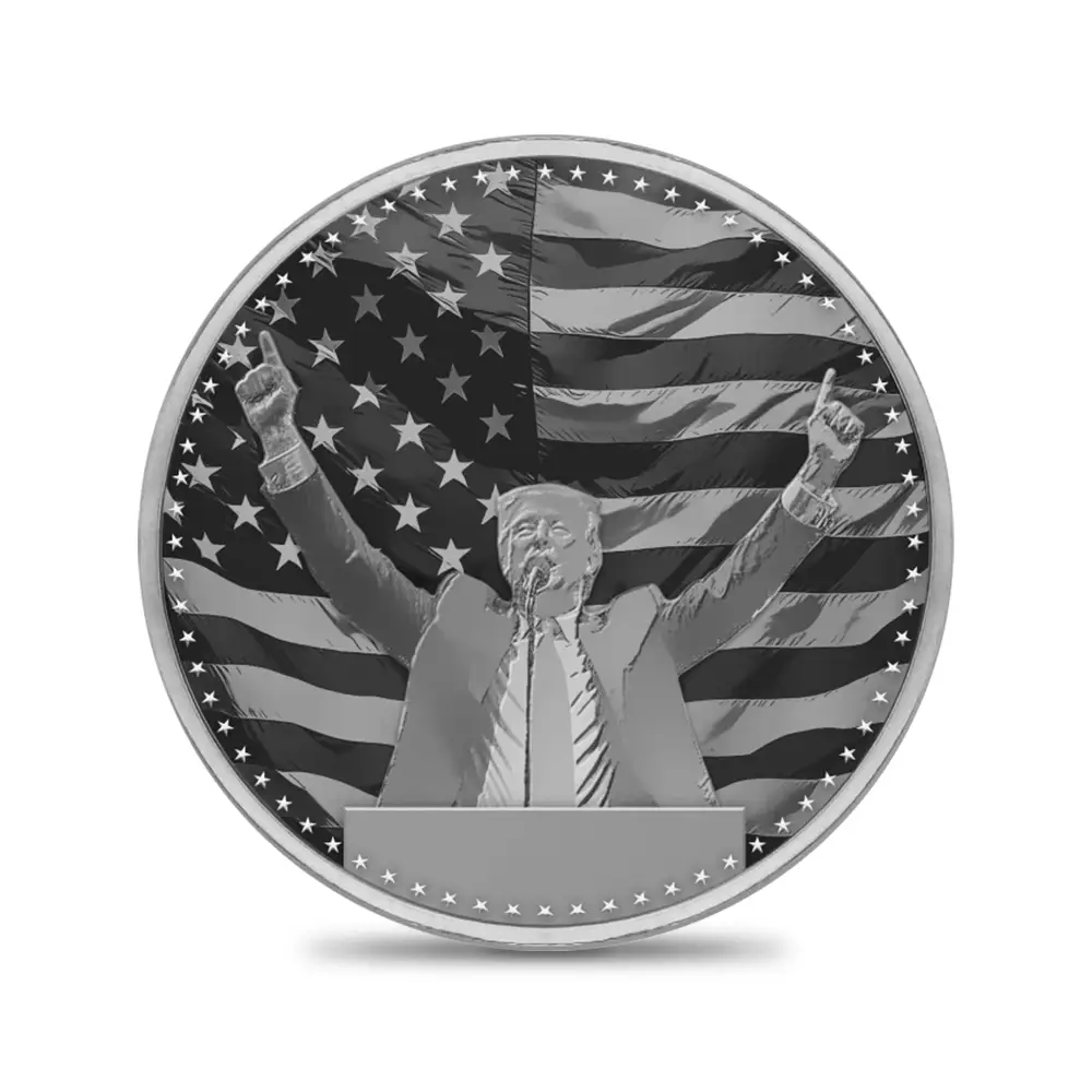 地金型3：5093 アメリカ 2024 ドナルド・J・トランプ 第47代米大統領当選記念 1オンス 銀メダル【1枚】