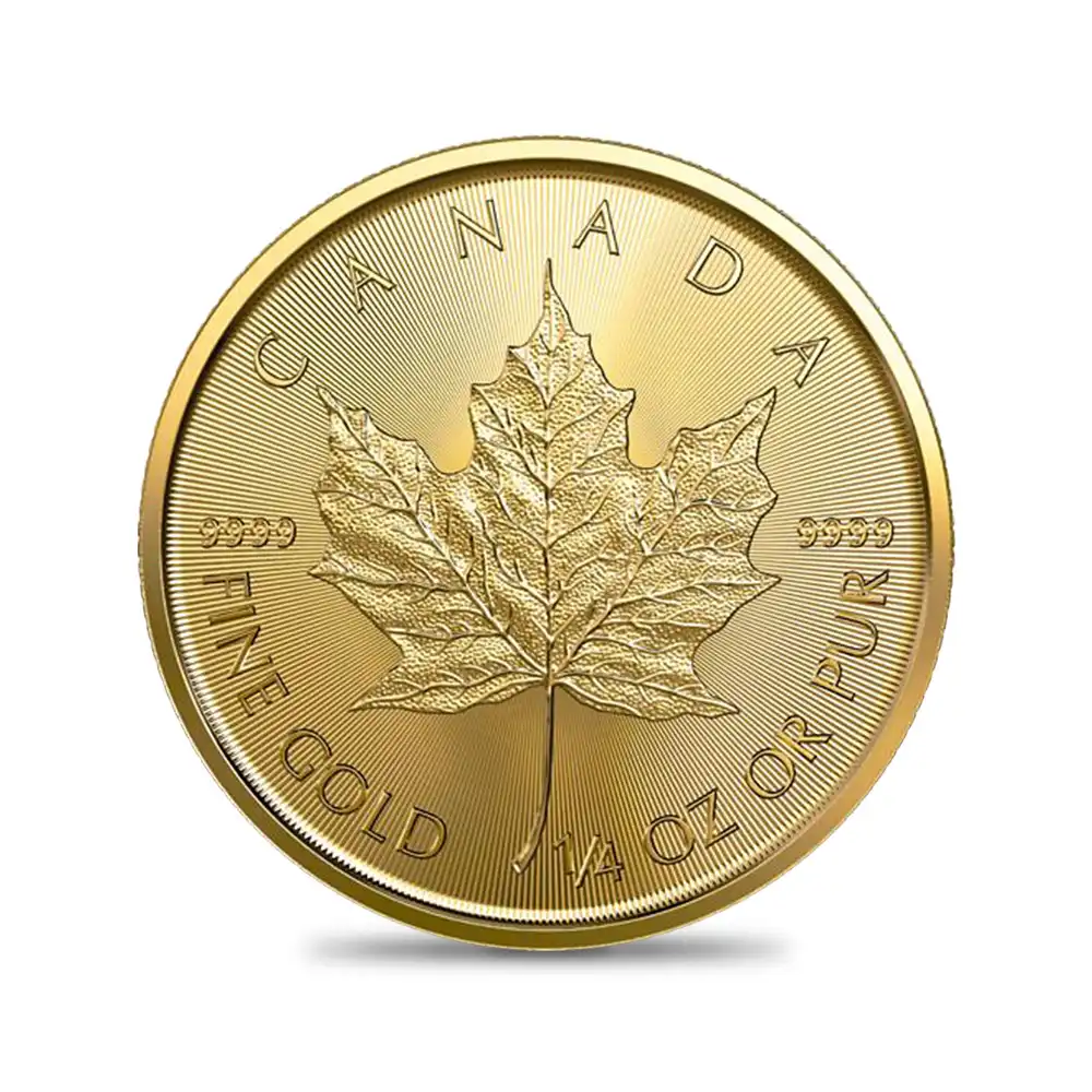 地金型2：1410 カナダ 2022 エリザベス2世 メイプルリーフ 10ドル1/4オンス 金貨【ご予約承り品】
