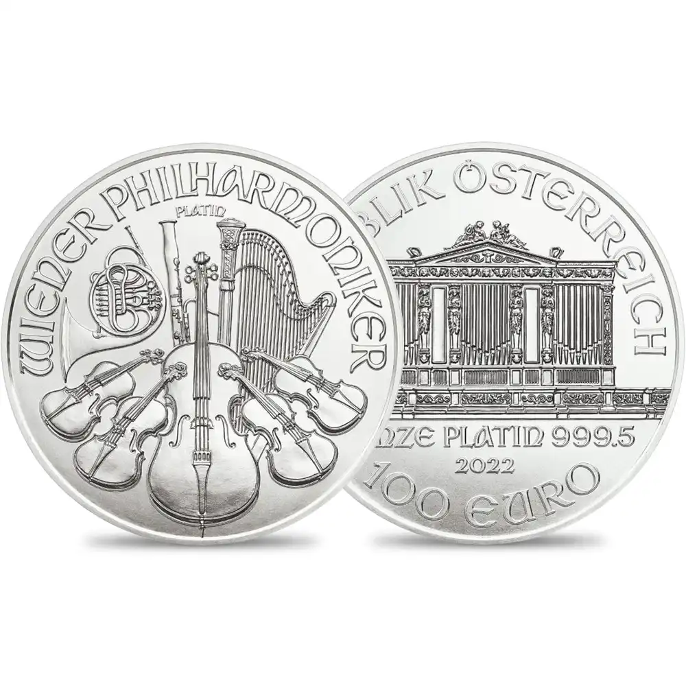 地金型s1：1406 オーストリア 2022 100ユーロ1オンス ウィーン地金型プラチナ貨【ご予約承り品】