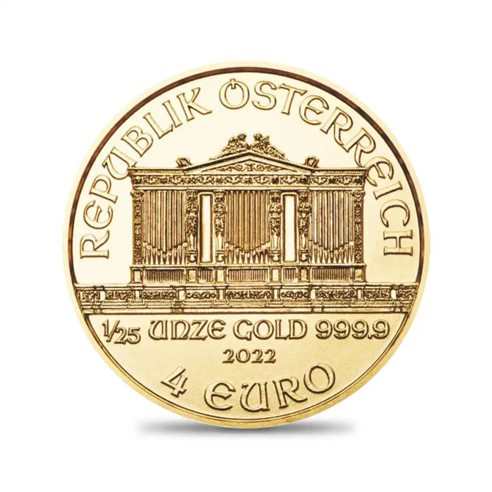 地金型3：1402 オーストリア 2022 4ユーロ1/25オンス ウィーン 金貨【ご予約承り品】