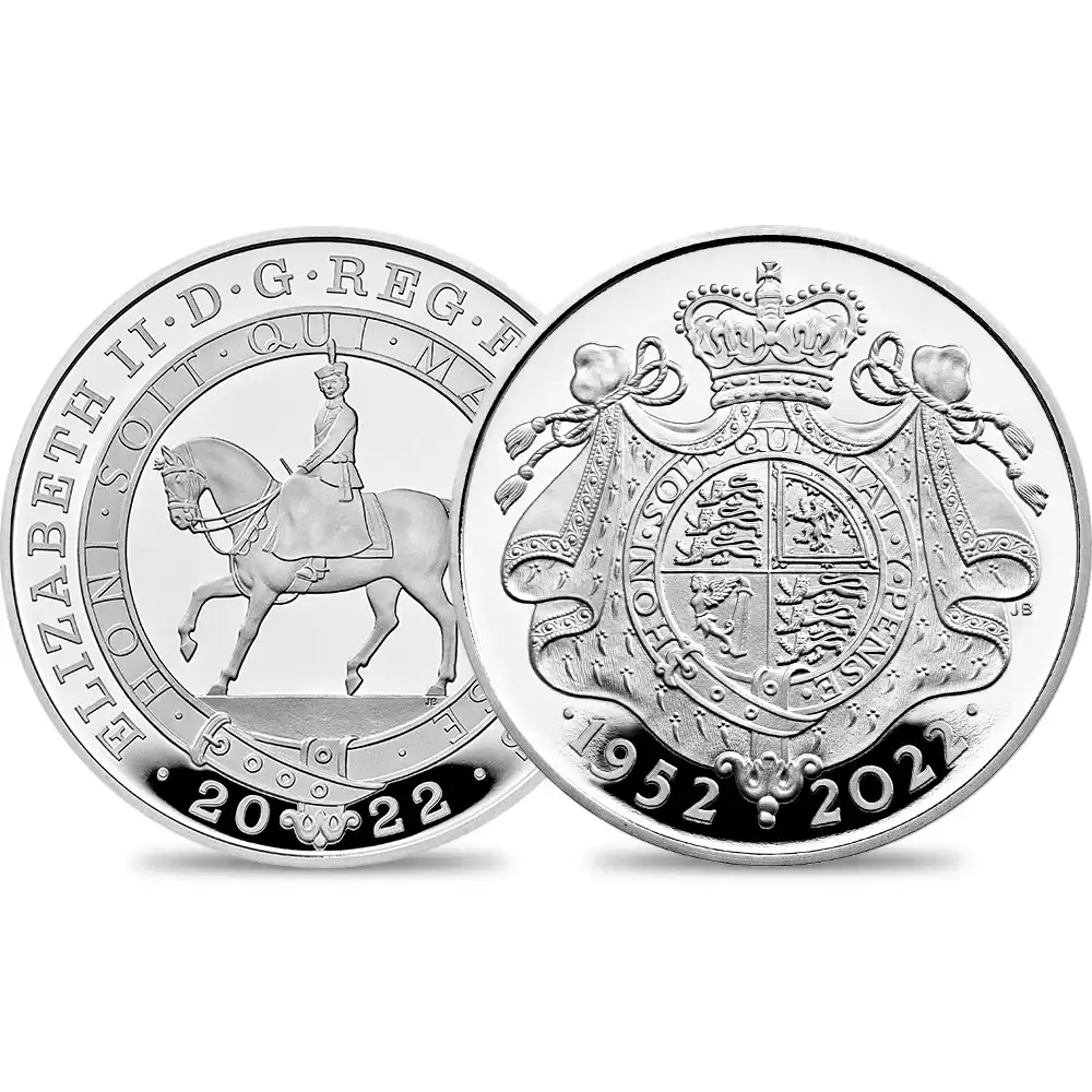 エリザベス女王 プラチナジュビリー 5£ ピエフォー銀貨