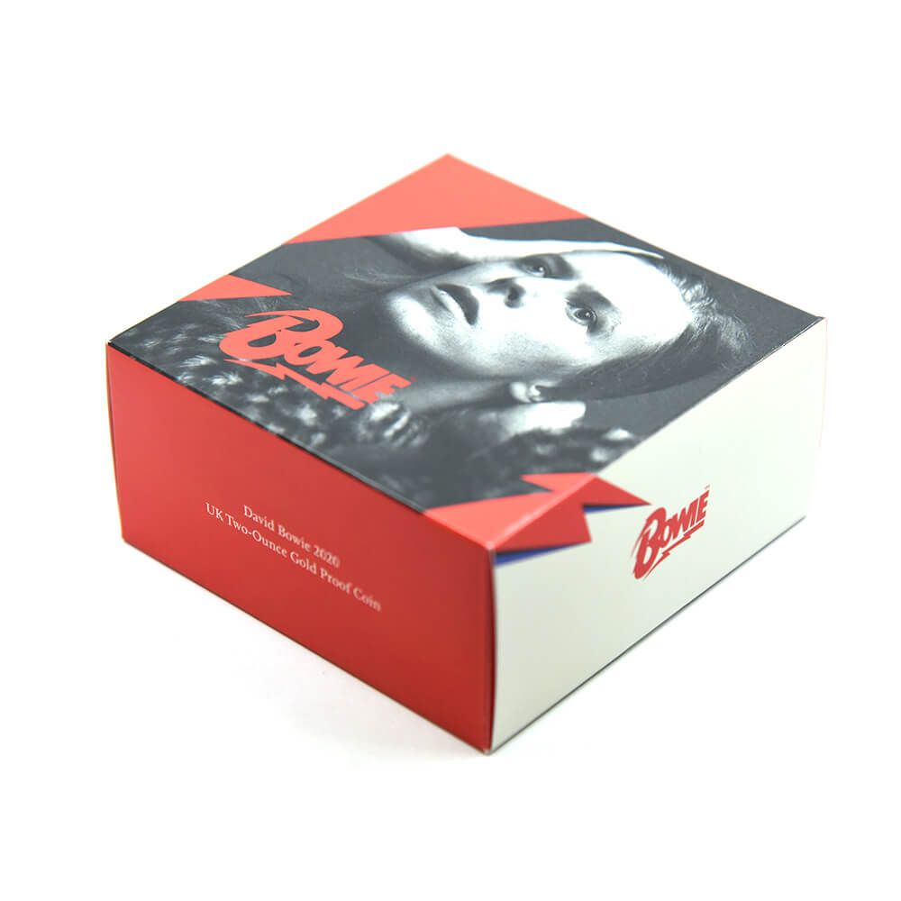 モダンコイン7：6454 2020 エリザベス2世 ミュージックレジェンド第3弾 デヴィッド・ボウイ 200ポンド2オンス金貨 ファーストリリース NGC PF70UC 箱付き