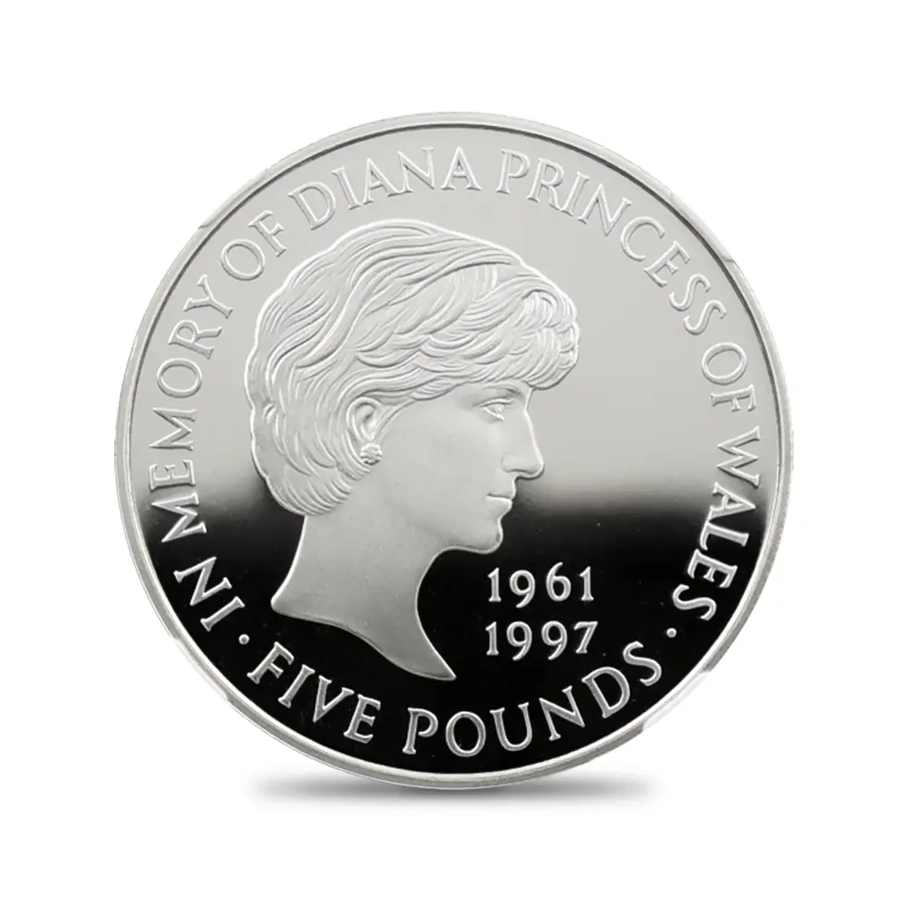 モダンコイン2:6461 1999 エリザベス2世 ダイアナ妃追悼記念 5ポンド銀貨 NGC PF69UC