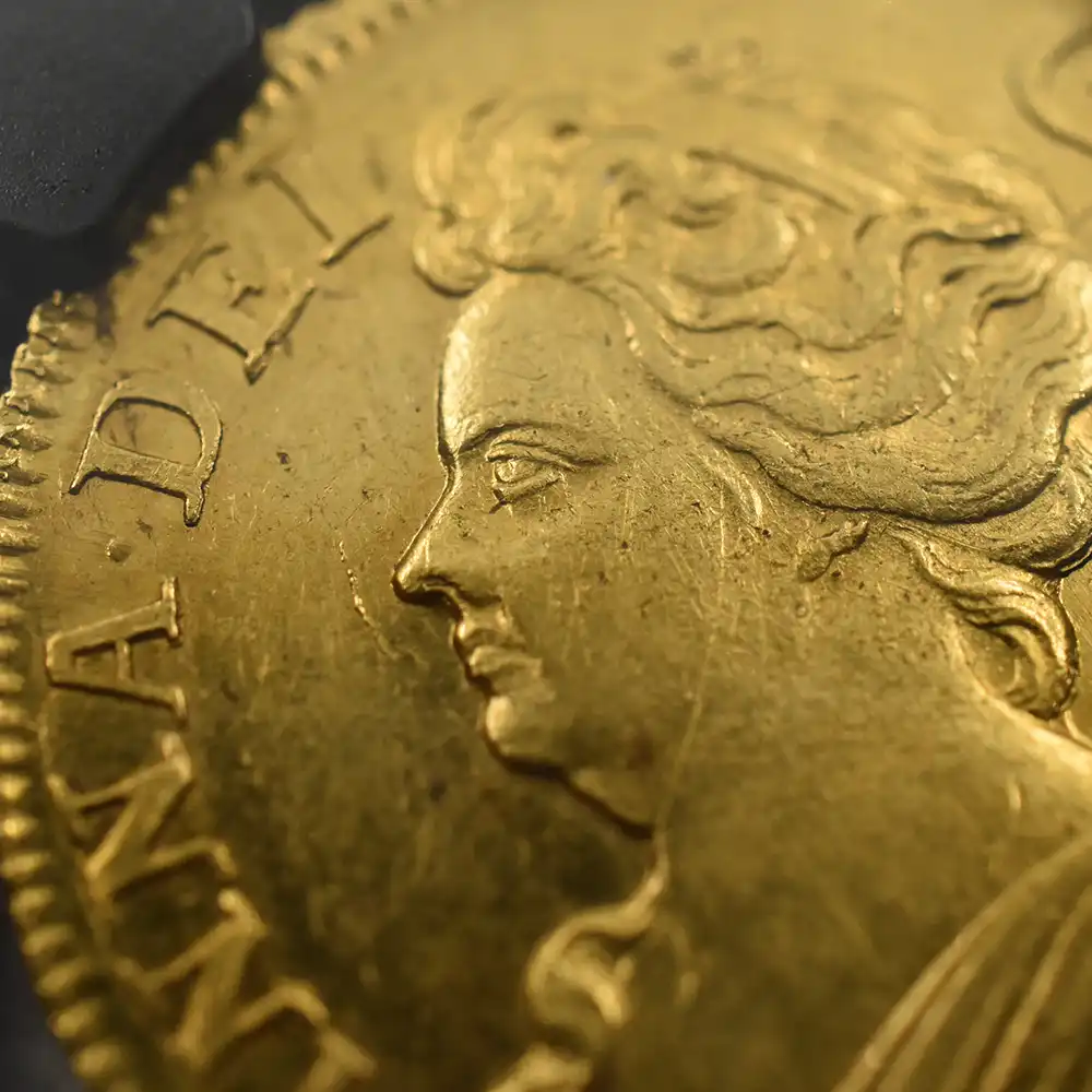 アンティークコイン7：6463 1708 アン女王 ギニー金貨 NGC MS62 S-3572