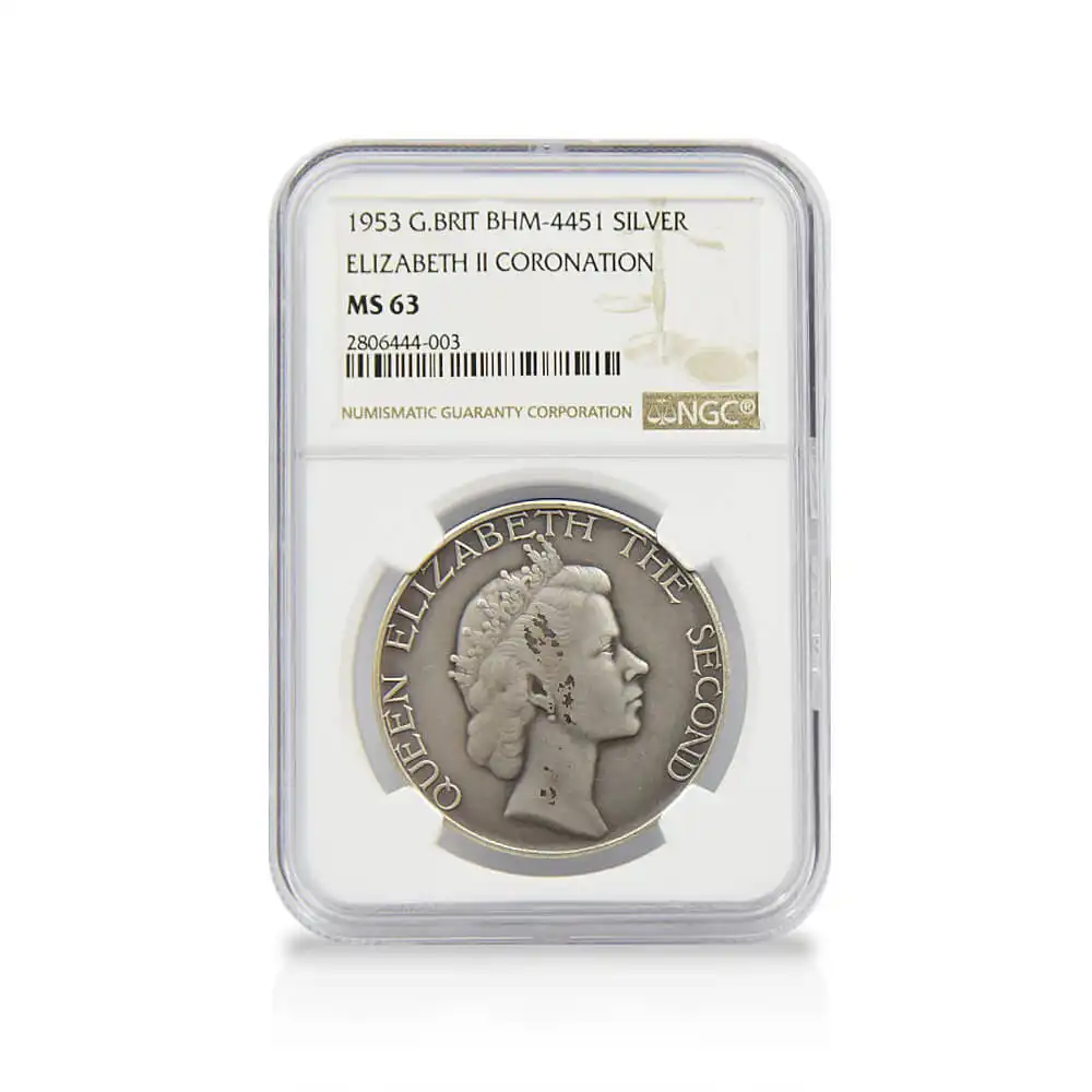 メダル5：1358 1953 エリザベス2世 戴冠記念メダル 金銀銅3枚セット