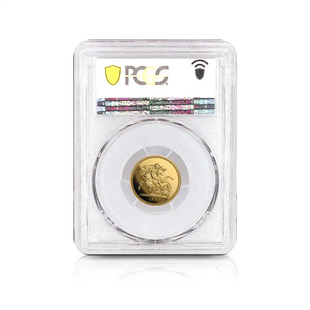 メダル5：1299 2021(1937) エドワード8世 聖ジョージの竜退治 ハーフソブリン金貨 復刻金メダル PCGS PR70DC【ご予約承り品】